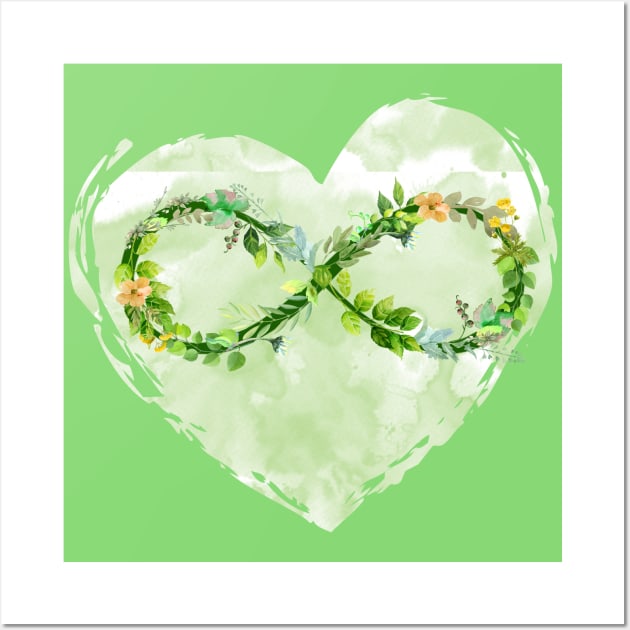 FLORAL INFINITY HEART ARTWORK Wall Art by BEAUTIFUL WORDSMITH